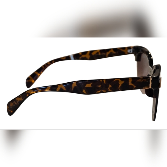 TAHARI Tortoiseshell Gradient Lens Sunglasses Brown, New With Case - Picture 4 of 5